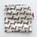 Dachshund Print Zip Pouch